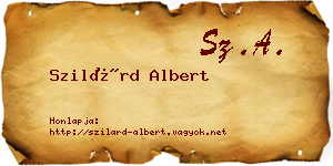 Szilárd Albert névjegykártya